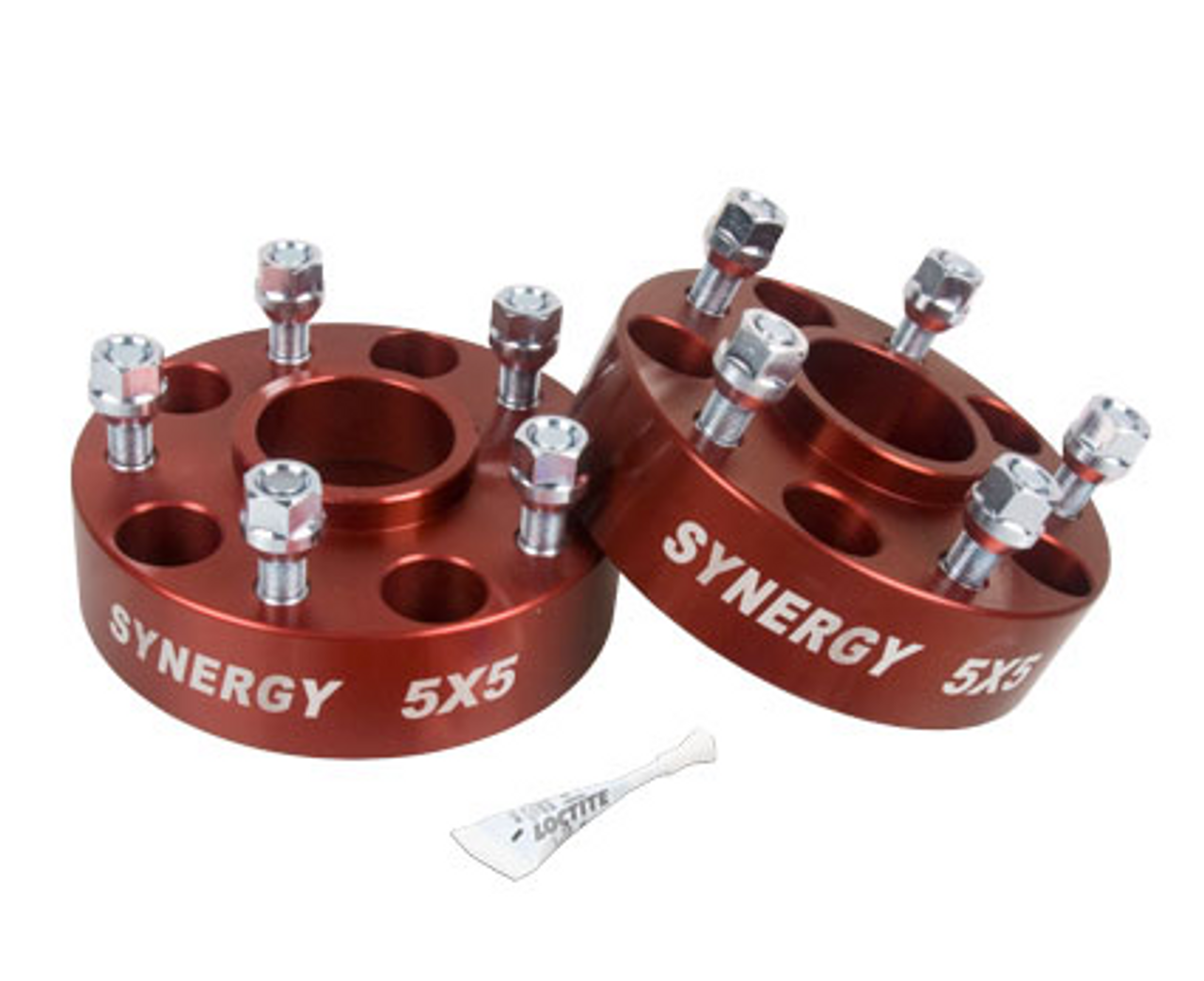 Synergy Hub Centric Wheel Spacer Pair in Red