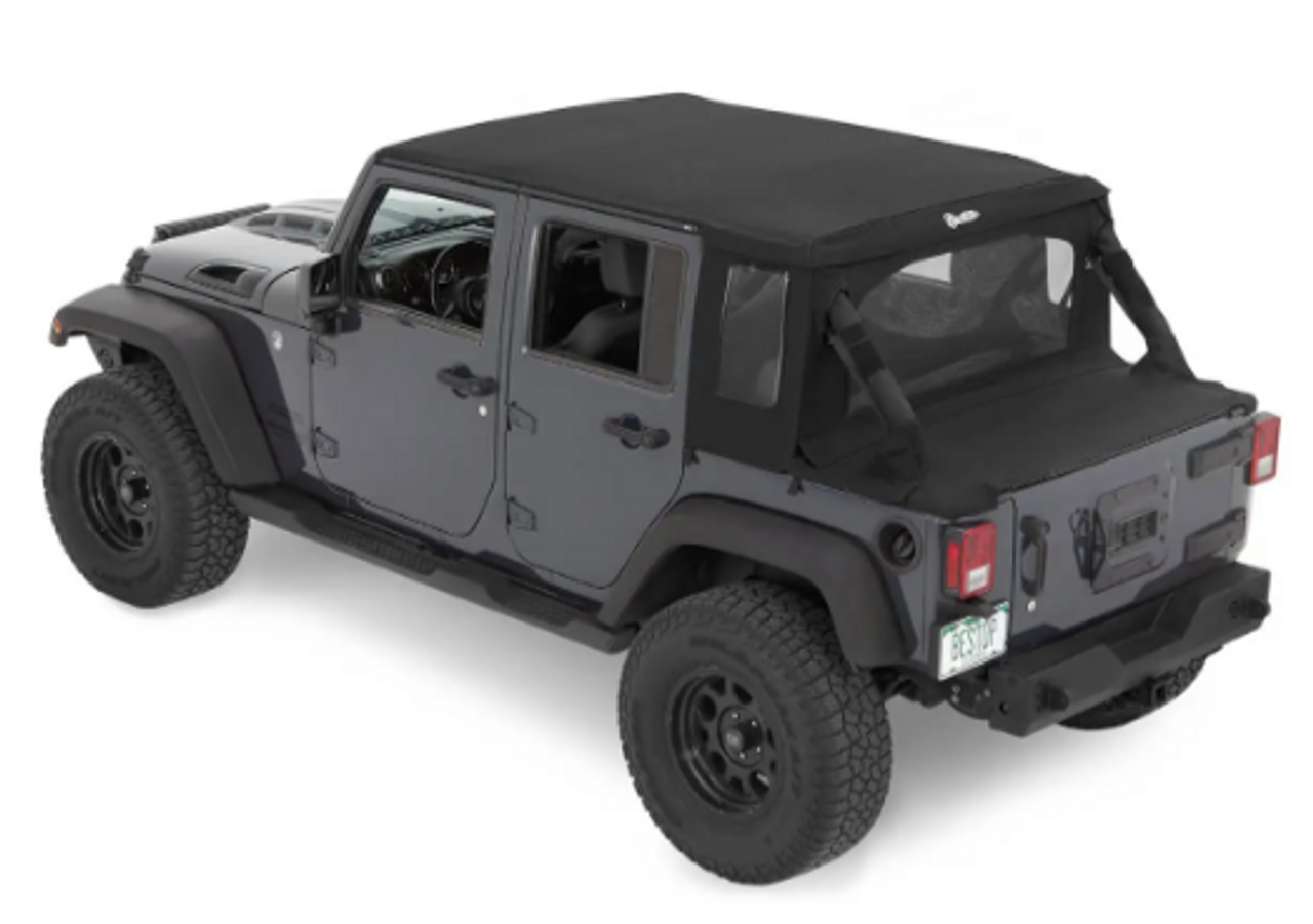 Bestop 53900-35 HalfTop Soft Top for Jeep Wrangler JK 2 Door 2007-2018