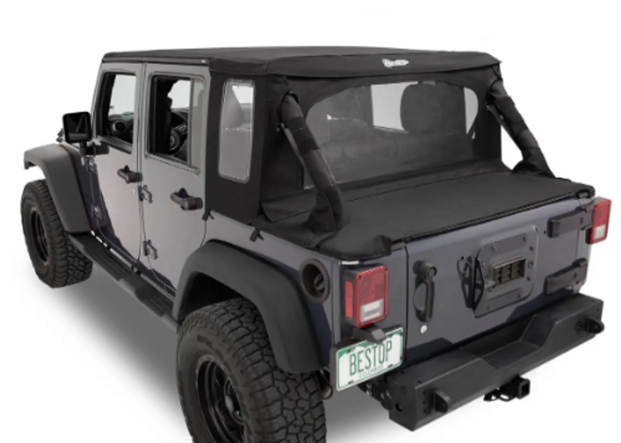 Bestop HalfTop Soft Top | 4 Door | Black Diamond (Wrangler JK 2007-2018)