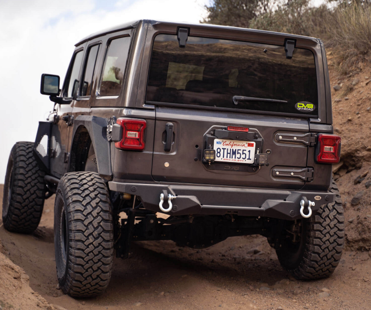 DV8 Offroad TSJL-03 Spare Tire Delete with Light Mounts for Jeep Wrangler JL 2018+