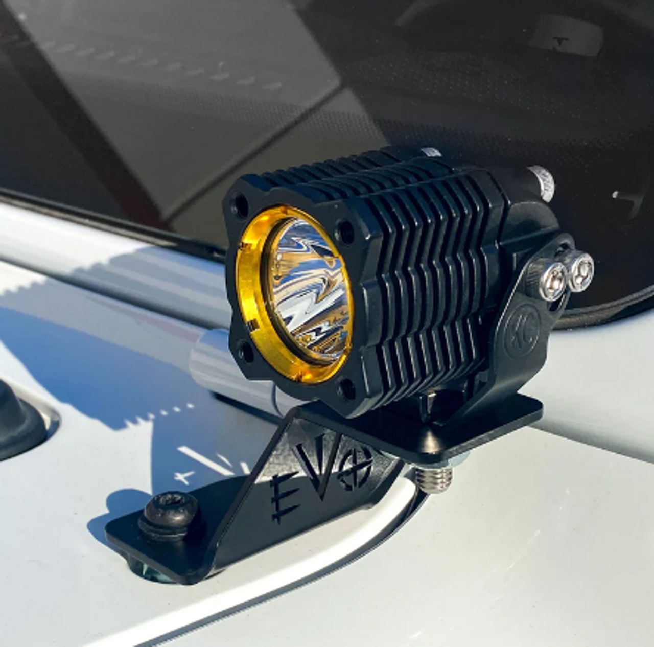 EVO Manufacturing 3109B A-Pillar Cowl LED Light Mounts for Jeep Wrangler JL & Gladiator JT 2018+