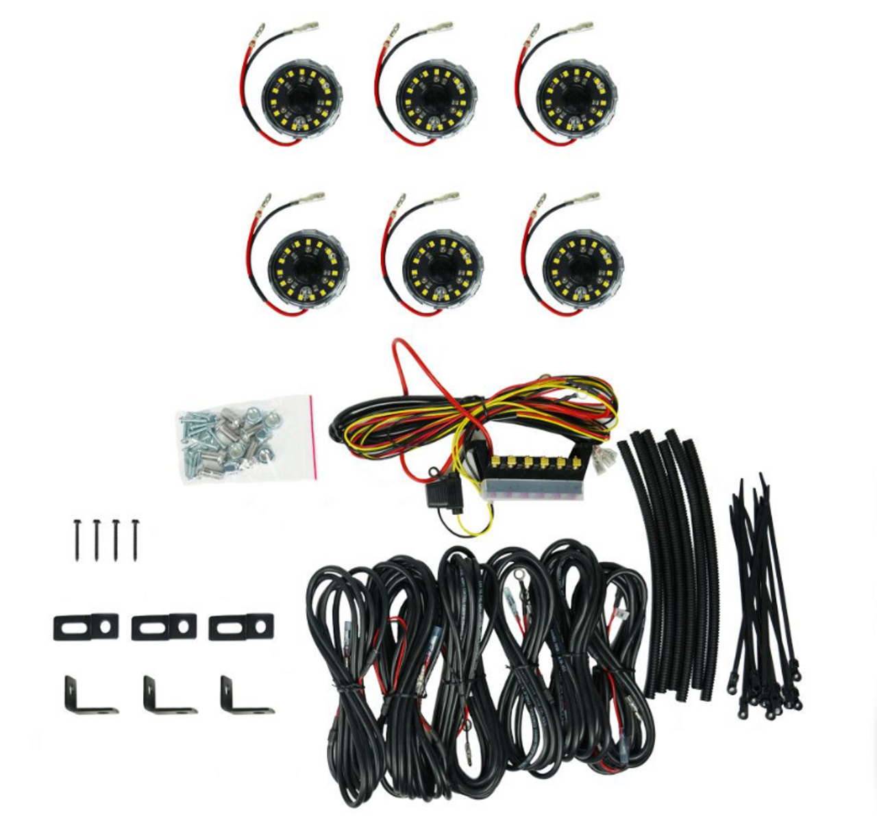 KC Hilites Cyclone V2 LED 6-Light Rock Light Kit