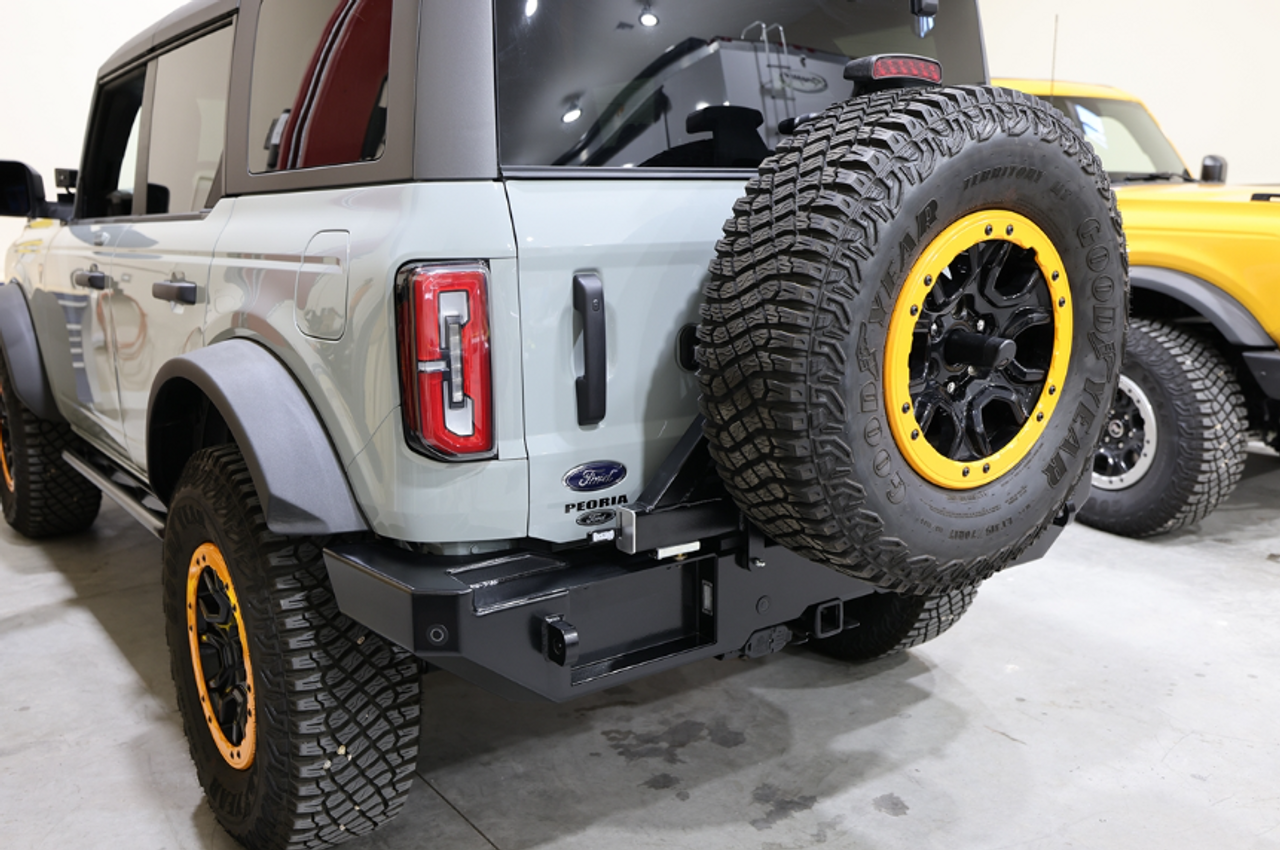 Rock Hard 4x4 RH-60301 Patriot Series Rear Bumper with Tire Carrier for Ford Bronco 2021+