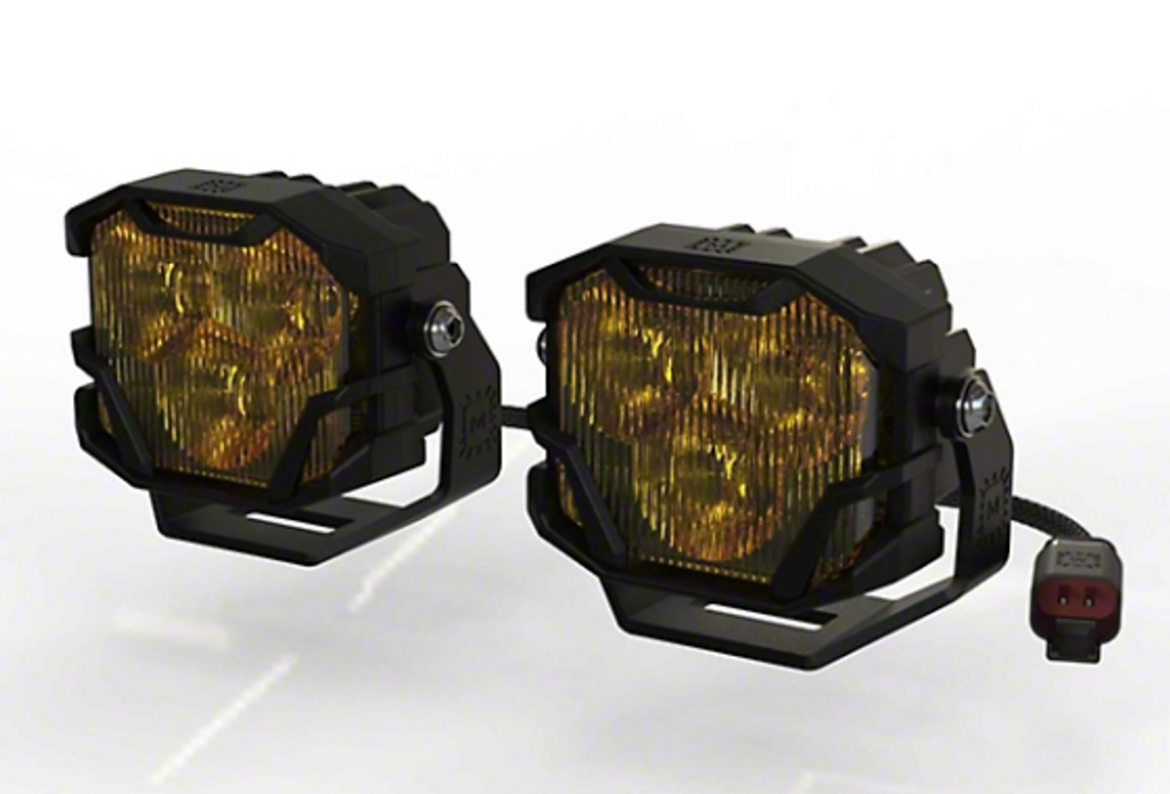 Morimoto BAF010 HXB LED Pod Lights; Yellow Combo Beam