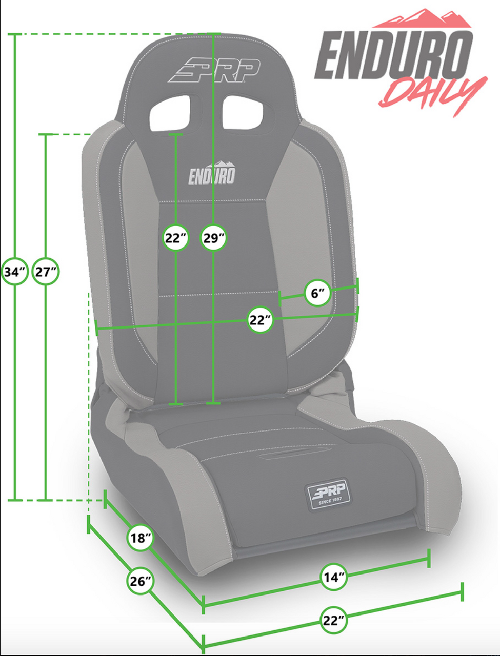 PRP Seats A87-CUSTOM EnduroDaily Reclining Suspension Seat
