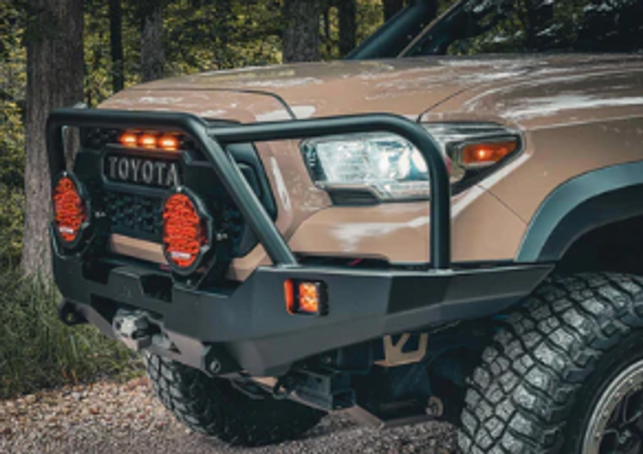 Backwoods Adventure Mods BWTY3T-103FGBBB Hi-Lite Overland Front Bumper for Toyota Tacoma Gen 3 2016+