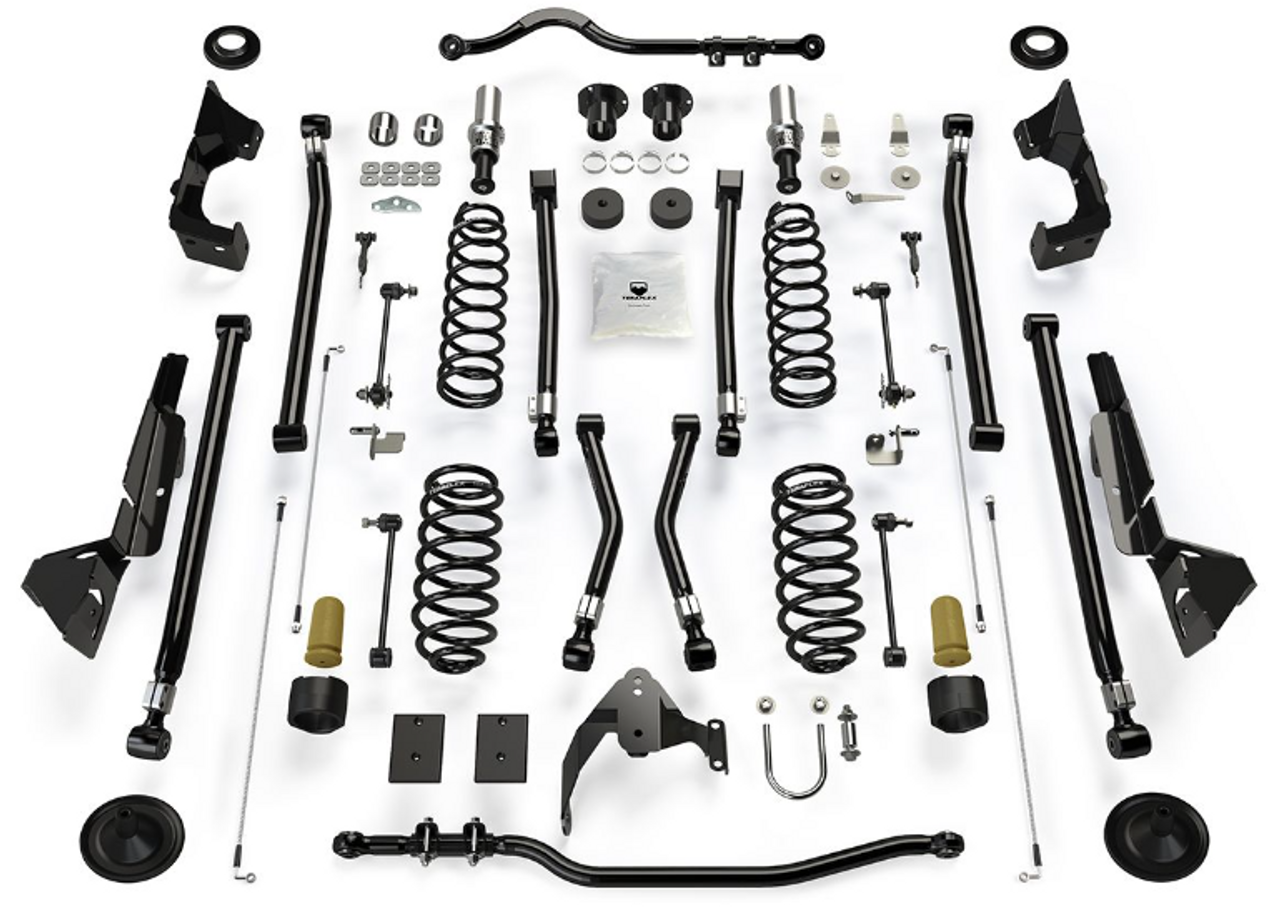 TeraFlex 1234000 4" Alpine RT4 Long Arm Suspension System No Shocks for Jeep Wrangler JK 2 Door 2007-2018