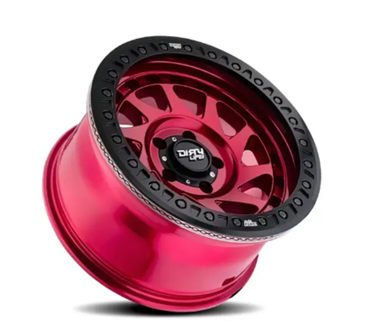 Dirty Life 9313-7973R38 9313 Enigma Race Beadlock 17x9 5x5 -38mm in Candy Red