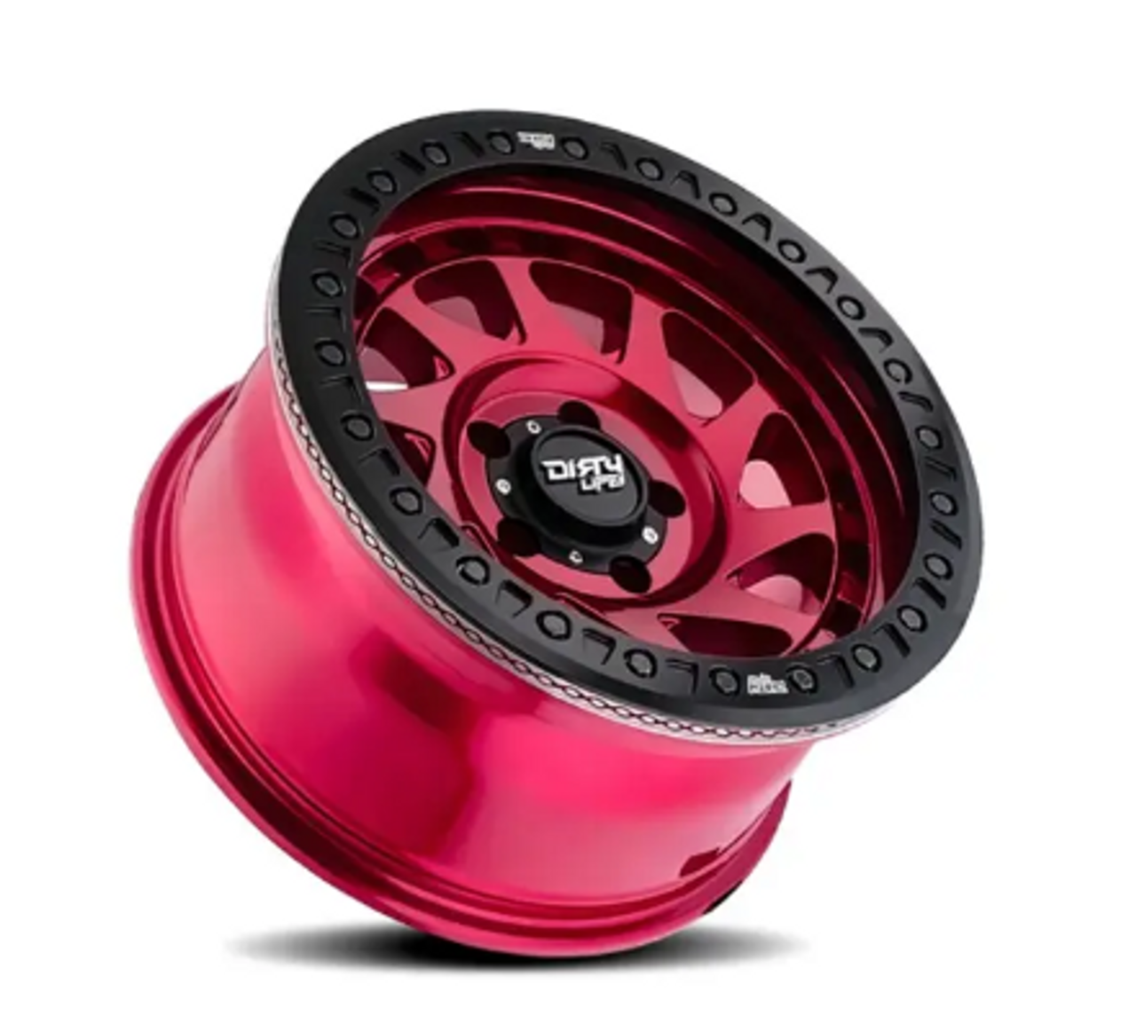 Dirty Life 9313-7973R12 9313 Enigma Race Beadlock 17x9 5x5 -38mm in Candy Red