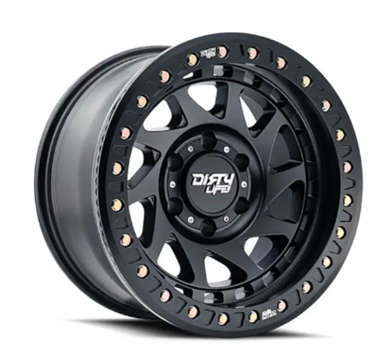 Dirty Life 9313-7973MB38 9313 Enigma Race Beadlock 17x9 5x5 -38mm in Matte Black