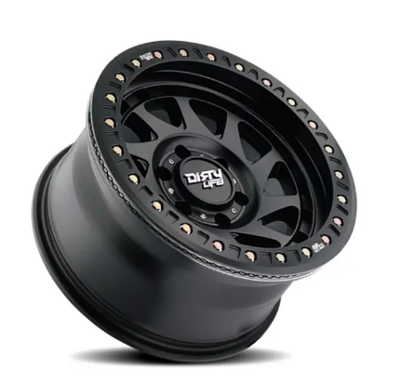 Dirty Life 9313-7973MB12 9313 Enigma Race Beadlock 17x9 5x5 -38mm in Matte Black