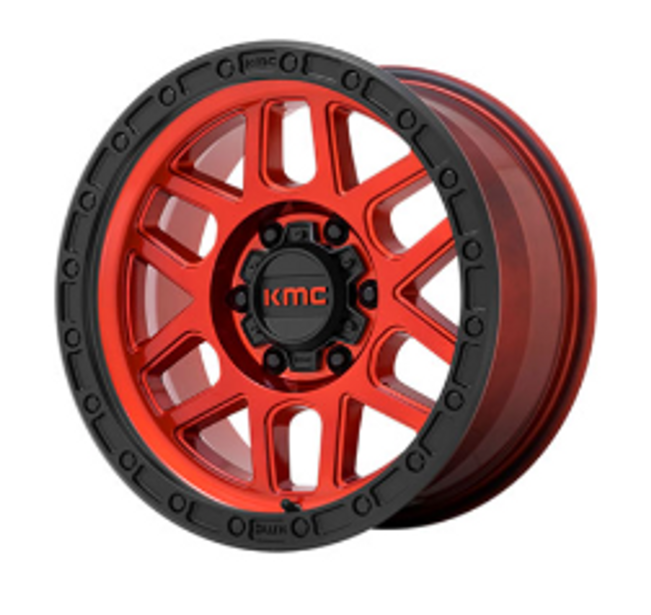 KMC Wheels KM54479050912N KM544 Mesa Wheel 17x9 5x5 Red with Black Lip