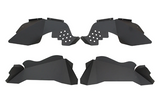 Fishbone Offroad FB33007 Front and Rear Inner Fenders in Aluminum Black for Jeep Wrangler JK 2007-2018