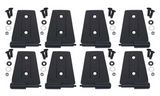 Kentrol 80576 8-Piece Door Hinge Set in Textured Black for Jeep Wrangler JK 2007-2018