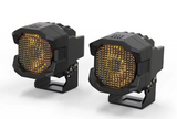 Morimoto BAF093 1Banger HXB LED Pod Light Pair Flood in Yellow