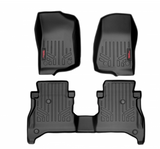 Rough Country M-61505 Front & Rear Floor Mats for Jeep Gladiator JT 2020+ with Non-Locking Under Seat Storage