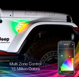 XK Glow XK-VENT-RGB-KIT RGB/Amber Fender Air Vent LED Lights for Jeep Wrangler JL & Gladiator JT 2018+