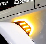 XK Glow XK-VENT-RGB-KIT RGB/Amber Fender Air Vent LED Lights for Jeep Wrangler JL & Gladiator JT 2018+
