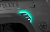 XK Glow XK-VENT-RGB-KIT RGB/Amber Fender Air Vent LED Lights for Jeep Wrangler JL & Gladiator JT 2018+