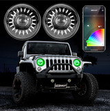XK Glow XK-7IN-JP-KIT-JL 7" RGB XKChrome LED Headlights for Jeep Wrangler JL & Gladiator JT 2018+
