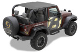 Bestop 52584-35 Header Extended Safari Style Bikini Top for Jeep Wrangler JK 4 Door 2010-2018