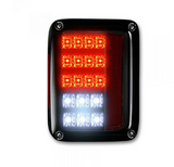 Recon 264234BK LED Tail Lights in Smoked for Jeep Wrangler JK 2007-2018