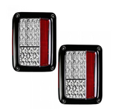 Recon 264234CL LED Tail Lights in Clear Lens for Jeep Wrangler JK 2007-2018