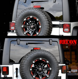 Recon 264234CL LED Tail Lights in Clear Lens for Jeep Wrangler JK 2007-2018