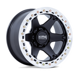 KMC Wheels KM238MD KM238 VI Beadlock in Satin Black with Machined Ring 17x9