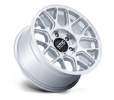 KMC Wheels KM730 Hatchet Wheel 17x8.5 in Gloss Silver with Machined Face