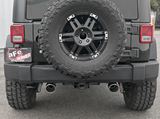 aFe Power 49-48062-P Rebel Series 2.5" 409 Stainless Steel Cat Back Exhaust for Jeep Wrangler JK 2007-2018
