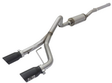 aFe Power 49-48056-B Rebel Series 2.5" 409 Stainless Steel Cat Back Exhaust System for Jeep Wrangler JK 2007-2018