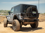 DV8 Offroad TCJK-14 Body Mounted Tire Carrier for Jeep Wrangler JK 2007-2018