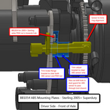 Artec BB1054 ABS Mounting Plates for Sterling 2005+ Super Duty Swap