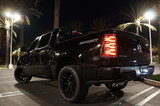 AlphaRex 640050 LUXX-Series LED Tail Lights in Black/Red for Ram 1500 2019-2024