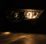 AlphaRex 880850 MK II PRO-Series Halogen Projector Headlights in Alpha Black for Toyota 4Runner 2014-2020