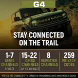 Rugged Radios JKU-GMR25 Two-Way GMRS Mobile Radio Kit for Jeep Wrangler JK 2007-2018