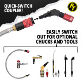 PowerTank TIG-1500 Rubicon Red 60 PSI Digital Ventoso Modular Tire Inflation Gauge