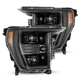 AlphaRex 880294 PRO-Series Halogen Projector Headlights in Alpha Black for Ford F150 2021-2023
