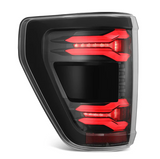 AlphaRex 653060 LUXX-Series LED Tail Lights in Alpha Black for Ford F150 2021-2023
