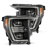 AlphaRex 880293 PRO-Series Halogen Projector Headlights in Black for Ford F150 2021-2023