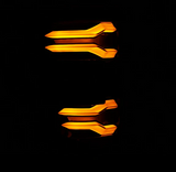 AlphaRex 653050 LUXX-Series LED Tail Lights in Black/Red for Ford F150 2021-2023