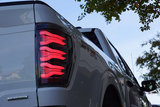 AlphaRex 653030 LUXX-Series LED Tail Lights in Black/Red for Ford F150 & Raptor 2021-2023