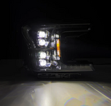 AlphaRex 880249 NOVA-Series LED Projector Headlights in Alpha Black for Ford F150 2018-2020