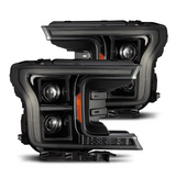 AlphaRex 880253 MKII Style PRO-Series Halogen Projector Headlights in Alpha Black for Ford F150 2018-2020