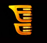 AlphaRex 652050 LUXX-Series LED Tail Lights in Black/Red for Ford F150 2015-2020