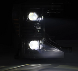 Alpharex 880343 LUX-Series LED Projector Headlights in Alpha Black for Ford Super Duty 2020-2022