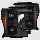 Alpharex 880341 LUX-Series LED Projector Headlights in Black for Ford Super Duty 2020-2022