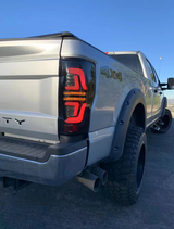 AlphaRex 657020 PRO-Series LED Tail Lights in Red Smoke for Super Duty 2017-2019