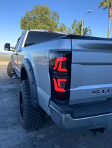 AlphaRex 657020 PRO-Series LED Tail Lights in Red Smoke for Super Duty 2017-2019